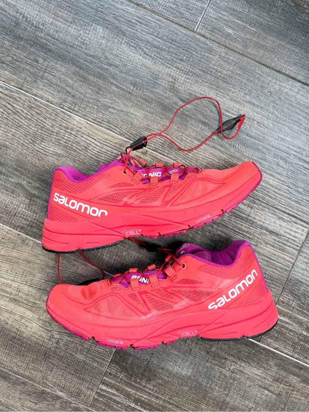 Salomon Sonic Pro W Coral Punch, Orange Pink 5.5 hiking Women's Shoes
